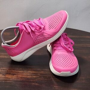 Crocs LiteRide 360 Pacer Sneakers Pink Comfort Walking Shoes Size 9